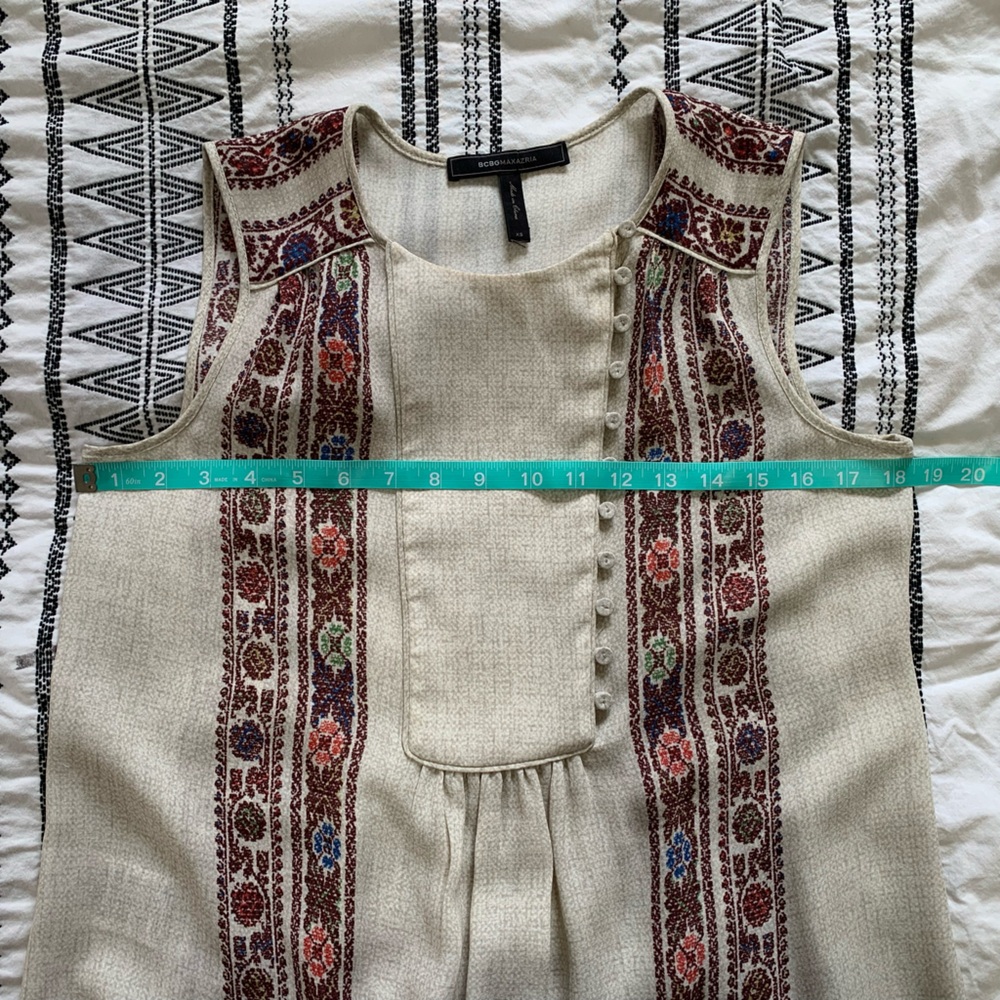 BCBG MaxAzria | Printed Ruffle Summer Dress - Picture 11 of 13